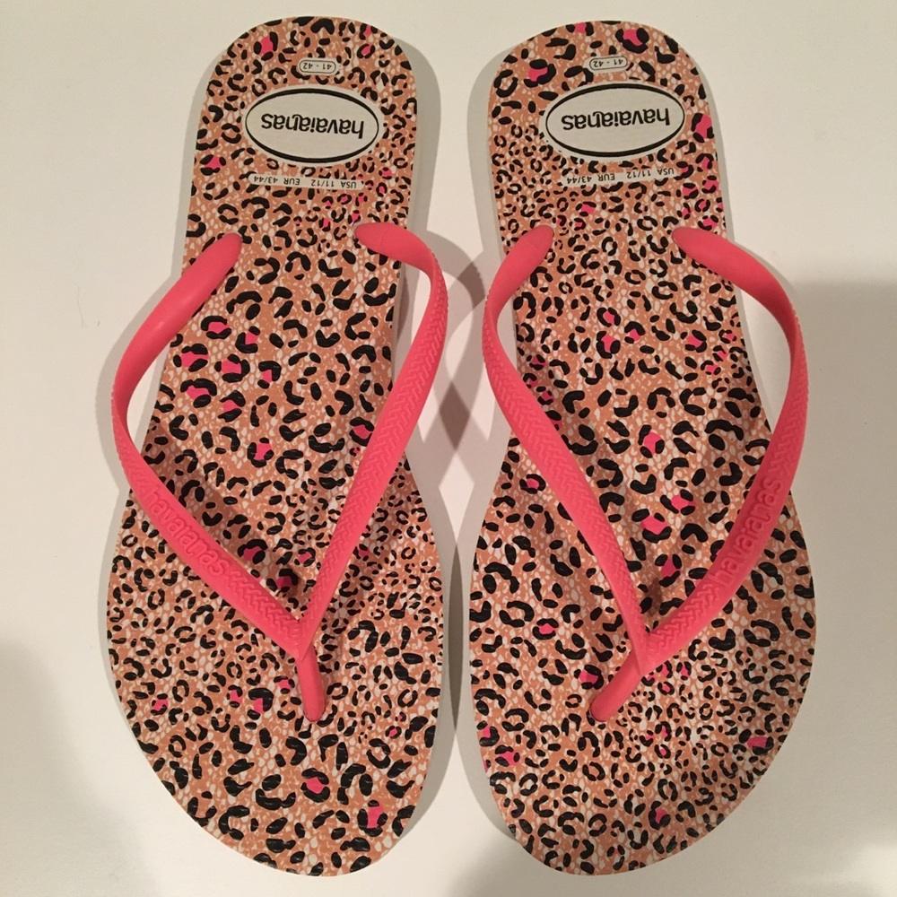 Havaianas Animal Print flip flop sandals 11/12